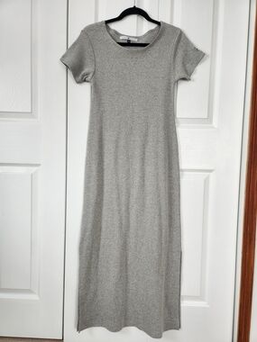 Tommy Hilfiger Heather Gray Short-Sleeve Maxi Dress